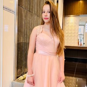 New Blush Party Dress by Mori Lee for girl
